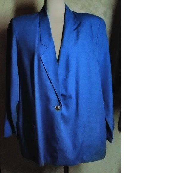 Sag Harbor New Bright Blue Summer Blazer - Picture 3 of 5